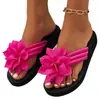 Chanclas Florales de Talla Grande para Mujer para Exportación, Zapatos de Playa Versátiles Casuales Ligeros de Suela Gruesa, Talla 44