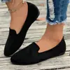 Zapatos Planos de Gamuza con Punta Afilada Estilo Coreano para Mujer, Zapatos de Salón de Suela Blanda de Boca Baja para Primavera y Otoño, Zapatos Cómodos para el Trabajo, Tallas 36-43