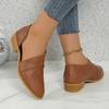 Botas para Mulheres 2024 Outono e Inverno Novo Casual Lado Vazado Salto Baixo Boca Rasa Bico Fino Sapatos Flats Femininos Tamanho Grande Estilo Exportação