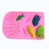 Pescado de Mar Hierba Marina Peces Marinos Tropicales Forma de Rama Molde para Pastel DIY Silicona Plegable Herramientas para Hornear Molde de Chocolate
