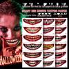 Cross-border New Halloween Horror Big Mouth Tattoo Sticker Party Party Fun Makeup Thriller DIY Mouth Makeup Sticker