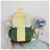 Mochila de Estilo Universitario Casual Estilo Coreano Ins Fresca y Dulce Color de Contraste para Mujer Ligera para Viajes y Commuting Mochila de Gran Capacidad