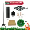 Árbol de Navidad Amazon Transfronterizo Árbol de Hoja de Arce Tricolor Decoración Plegable Colorida Fiesta de Navidad y Año Nuevo Árbol de Navidad con Luces
