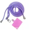 Fornecimento transfronteiriço de cordão para pendurar celular no pescoço corda trançada simples criativa corda de nylon forte corda anti-perda pode ser apoiada atacado