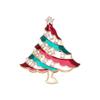 Suministro Directo de Comercio Exterior Broche Navideño de Aleación con Gota de Aceite de Flor, Dibujo Animado Lindo Muñeco de Nieve Campana Ropa de Mujer Broche para Vacaciones