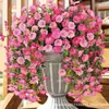 Gloria de la Mañana Artificial Transfronteriza Patio Exterior Eucalipto Flores Falsas Decoración de Boda Planta Artificial Colgante de Pared Enredadera Flor de Enredadera
