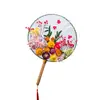 Leque de flores secas, leque estilo antigo, kit de material DIY feito à mão, flor eterna, team-building, presente de atividade de aquecimento para pais e filhos