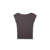 Exportación Transfronteriza Ropa de Mujer Verano 2025 Estilo Europeo y Americano Color Sólido Ajustado Versátil Camisetas de Manga Corta para Mujer F525091F