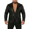 Jaqueta Brilhante Disco Nova Outono e Inverno Amazon Atacado Terno Masculino de Lantejoulas Zt-X61