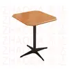 Mesa Cuadrada de Color Nogal para Uso Doméstico, Mesa de Comedor para Uso Comercial, Mesa de Comedor de Madera Maciza para Restaurantes, Mesa de Comedor de Pizarra para Restaurantes de Comida Rápida