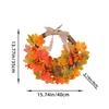 Jingchen Amazon simulação Maple Leaf arco guirlanda porta pendurado casa outono maple leaf rattan decoração de parede atacado