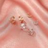 Pendientes de aro geométricos de estilo coreano elegantes sin agujeros tipo C con clip para la oreja y hebilla de moda retro de viento frío