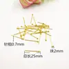 Agulhas para Miçangas em Aço Inoxidável Banho de Ouro 18K, Agulhas 't', Agulhas em Forma de Nove, Alta Retenção de Cor, Materiais para Miçangas Feitos à Mão, Acessórios para Joias DIY