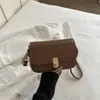 Bolso de Hombro Simple con Hebilla Elegante Estilo Coreano para Mujer 2026 Nueva Moda Otoño Retro Casual Bolso Cuadrado Pequeño
