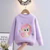 Suéter Infantil com Forro de Lã, Blusa de Tricô Pulôver Grossa, Novo Estilo Outono e Inverno 2026, Suéter My Little Pony para Meninas