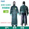 Ropa de Trabajo Weihujia 4000 con Revestimiento Inverso Resistente a Ácidos y Álcalis Ropa de Protección Química con Mangas Delantal Ropa de Protección para Laboratorio Químico