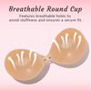 Sutiã de Silicone Fino Respirável Transfronteiriço Sustentação Reúne Sem Descolar Anti-expansão Nupcial Seios Pequenos Taça Grande Redonda Patch para os Seios