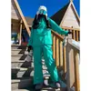 Moda de invierno impermeable traje de ropa de esquí con capucha de doble tabla para hombre y mujer M25 K1002J forrado de polar-P248