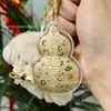 Llavero Dorado de Fortuna y Prosperidad, Colgante de Bolsa de la Suerte de Oro Puro, Regalo de Bendición para Fiestas, Regalo de Atracción para Tienda de Oro, Al por Mayor