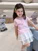 Conjunto de Ropa para Niñas, Estilo Delgado de Verano, Atuendo Casual Elegante para Niños, Vestido Camiseta de Manga Corta para Bebé Clase A