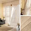 Cortinas Voil Estilo Francês, Transmissoras de Luz mas Não Transparentes, Resistentes a Arranhões, Isolantes Térmicos para Janelas de Canto, Varandas e Salas de Estar, com Proteção Solar e Toque de Luxo Embossado