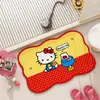 Alfombra de Piso Absorbente para Baño Verde Fresco, Felpa de Gatito Linda Antideslizante para Baño, Alfombrilla de Pie de Secado Rápido, Alfombra de Baño