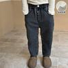Pantalones Largos de Mezclilla Elástica para Niños, Una Pieza con Forro Polar Grueso, Recién Llegados, Otoño e Invierno Cálido para Bebé