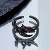 Anillo de Halloween Transfronterizo Araña Cuervo Fantasma Calabaza Hueso Fantasma Anillo Personalizado Oscuro Nicho Punk para Mujeres
