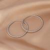 Brincos Grandes de Prata 925 para Mulheres, Brincos de Luxo Leve e Sofisticados com Senso de Design, Brincos de Argola de Nicho, Brincos Pendentes Exagerados, Brincos de Argola Simples