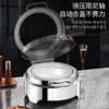 Estufa de Buffet Cuadrada de Acero Inoxidable con Aislamiento Visible, Estufa de Alcohol para Hotel Restaurante Desayuno, Estufa con Tapa abatible para Uso Transfronterizo