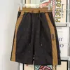 Shorts de Seda Gelada de Secagem Rápida para Homens, Calças Casuais Finas Soltas Versáteis da Moda para o Verão, Calças de Cinco Pontos Estilo Chinês