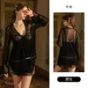 Conjunto de Hogar de Tres Piezas P3357: Camisola con Almohadillas en el Pecho, Mangas Acampanadas, Dulce y Atractiva, Shorts y Bata, con Encaje de Malla Rosa