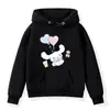 Suéteres con estampado lindo de Cinnamoroll y Perro Yugui para Hombre y Mujer, Otoño, Forro polar, Sudadera con capucha holgada