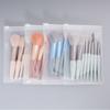 Conjunto de pincéis de maquiagem portátil para viagem 8 pincéis de cabelo macio para sombra pincel de pó não absorve o pó pincel de beleza de fibra