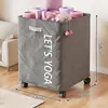 Cesta de Armazenamento para Tapete de Yoga para Uso Doméstico, Pequeno Rack de Armazenamento para Equipamentos de Fitness para Varanda, Organizador e Rack de Posicionamento para Rolo de Espuma e Faixa de Resistência