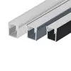 Luz Lineal LED Luz Lineal de Superficie Canaleta de Luz Empotrada Canaleta de Aluminio Luz Lineal de Techo Doble Párpado Tira de Luz con Ranura para Tarjeta