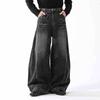 Estilo Americano Vintage Lavado Nicho Bigodes de Gato Facão Jeans Homens e Mulheres 2025 Primavera Novo Calças Banana Baggy