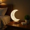 Luminária de Mesa Cristal Lua Estrela de Alto Nível Recarregável Luminária de Mesa Quarto Cabeceira Luz Noturna Decorativa Luminária de Mesa Atmosférica
