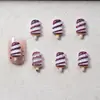 Série de Natal Decorações para Nail Art de Sobremesa Strass de Resina Estilo Festivo de Ano Novo Acessórios para Unhas Pirulito Bolo de Chocolate