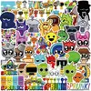 50 Pegatinas de Graffiti de Caja de Ritmos de Dibujos Animados Decorativas para Guitarra, Laptop, Equipaje, Bricolaje, Impermeables, Venta al por Mayor Transfronteriza