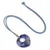 Collar de Piedra de Amor de Cristal Natural, Cadena de Suéter de Amor, Collar de Piedra de Cristal con Forma de Corazón de Piedra Ojo de Tigre, Colgante de Corazón de Melocotón