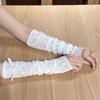 Manga de Hielo Verano Protección UV Combinable Estilo Ballet para Niña Encaje Cubre Brazos Piernas Calcetines de Felpa Dos en Uno