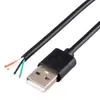Cable de Carga USB de un Solo Extremo Cable de Conexión para Tira de Luces LED Cola de Estaño con Cable de Máquina Cable de Alimentación USB Cable de Carga