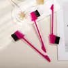 Fábrica de origen en stock doble cepillo para cejas limpieza doble uso cepillo cejas pestañas maquillaje limpieza cepillo doble cabeza venta al por mayor