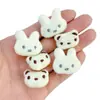 Mini Coelho de Pelúcia e Urso com Acessórios de Costas Abertas Acessórios de Roupa DIY Acessórios para Chinelos Bolsa Produtos Semi-Acabados