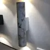 Lámpara de pared cilíndrica doble moderna y simple para pared de fondo de sala de estar, pasillo, corredor, mesita de noche de dormitorio, luz hacia arriba y hacia abajo