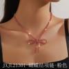 Collar y pendientes con lazo grande de diamantes de imitación retro de origen transfronterizo de Europa y Estados Unidos, traje de temperamento exagerado, collar simple que combina con todo.