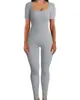 2025 Amazon Exportación Europea y Americana Mono de Mujer Otoño e Invierno Nuevo Mono Slim Sexy con Cuello Cuadrado Acanalado