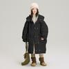 [En Stock] Nueva Chaqueta de Algodón Rellena de Plumón Larga Gruesa Cálida para Niñas Otoño e Invierno Chaqueta Estilo Coreano para Niños Medianos y Grandes