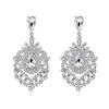 Pendientes de Pedrería Estilo Europeo y Americano para Mujer, Pendientes Largos Exagerados de Aleación, Brazaletes de Oreja de Moda para Bodas y Novias, Accesorios Inspirados en Chanel